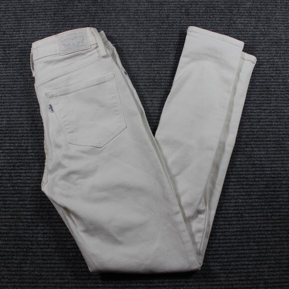 Levi’s Jeans Womens 26x30 White 721 High Rise Skinny Stretch - Picture 1 of 11